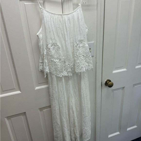 Anthropology Kings Road White Jumpsuit - Picture 3 of 9